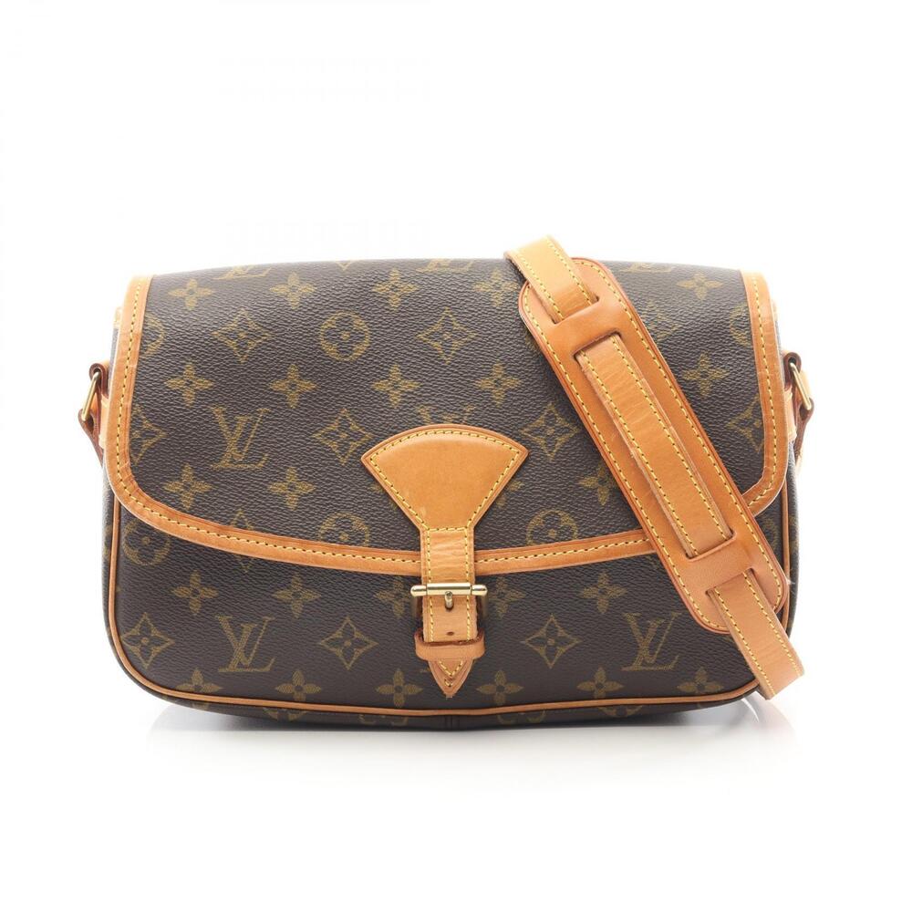 Louis Vuitton Sologne Monogram Shoulder Bag Canvas Leather Brown